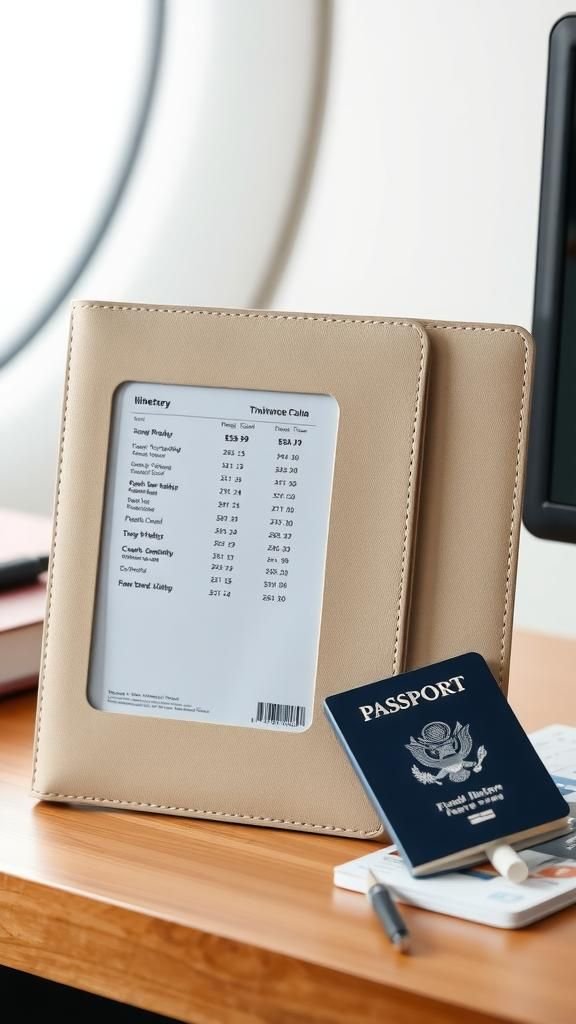 Portadocumentos De Viaje Con Panel Transparente Para Itinerario