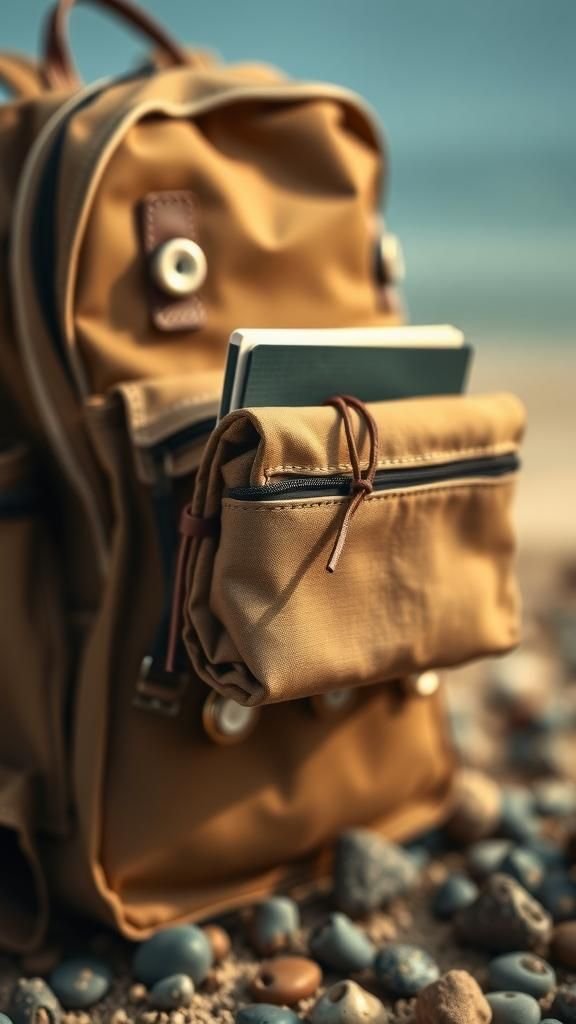 Portadocumentos De Viaje Roll-Up Con Múltiples Divisiones