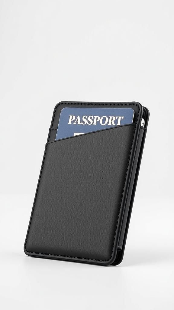 Portadocumentos De Viaje Slim Tipo Tarjetero Elegante