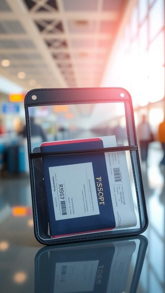 Portadocumentos De Viaje Transparente Para Organización Rápida