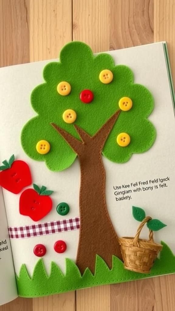 Apple Tree With Button-On Harvest Apples