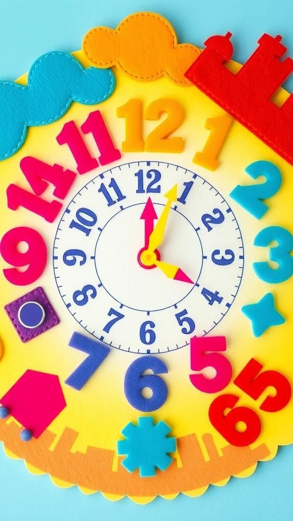 Learning Clock With Movable Hands And Numbers
