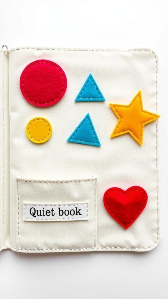 Shape Matching Board With Hook-And-Loop Pieces