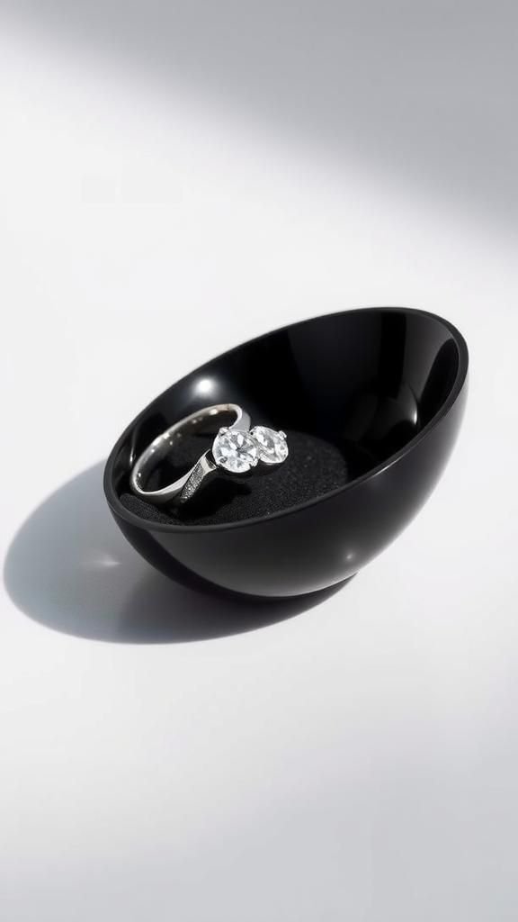 Bague À Empiler Sur Plateau En Demi-Sphère