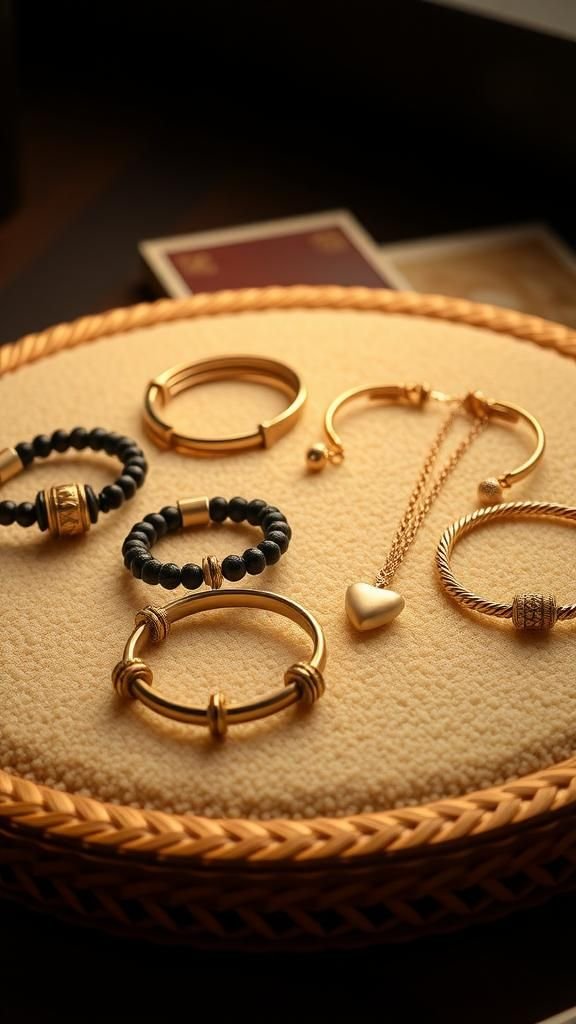 Plateau Rond Avec Canaux Pour Chaînes Et Bracelets