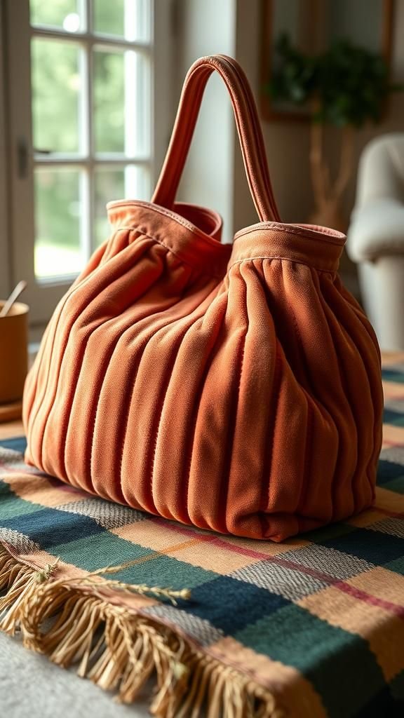 Sac Cabas En Velours Côtelé Pour Une Touche Texturée