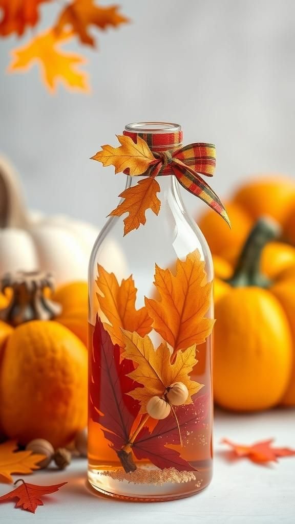 Autumn Leaves And Acorns Sensory Bottle