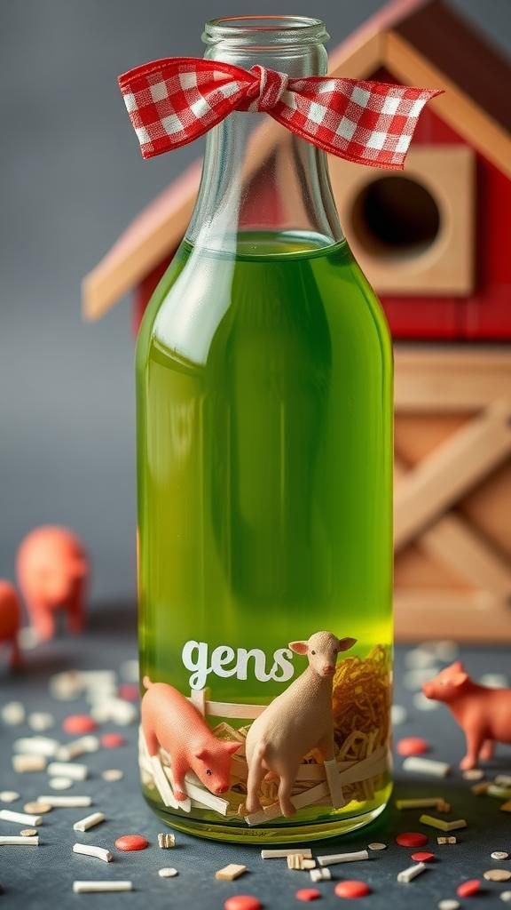 Friendly Farmyard Animals Sensory Bottle Scene