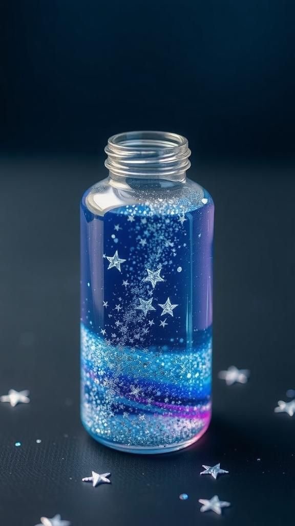 Shimmering Galaxy Glitter Sensory Bottle Design