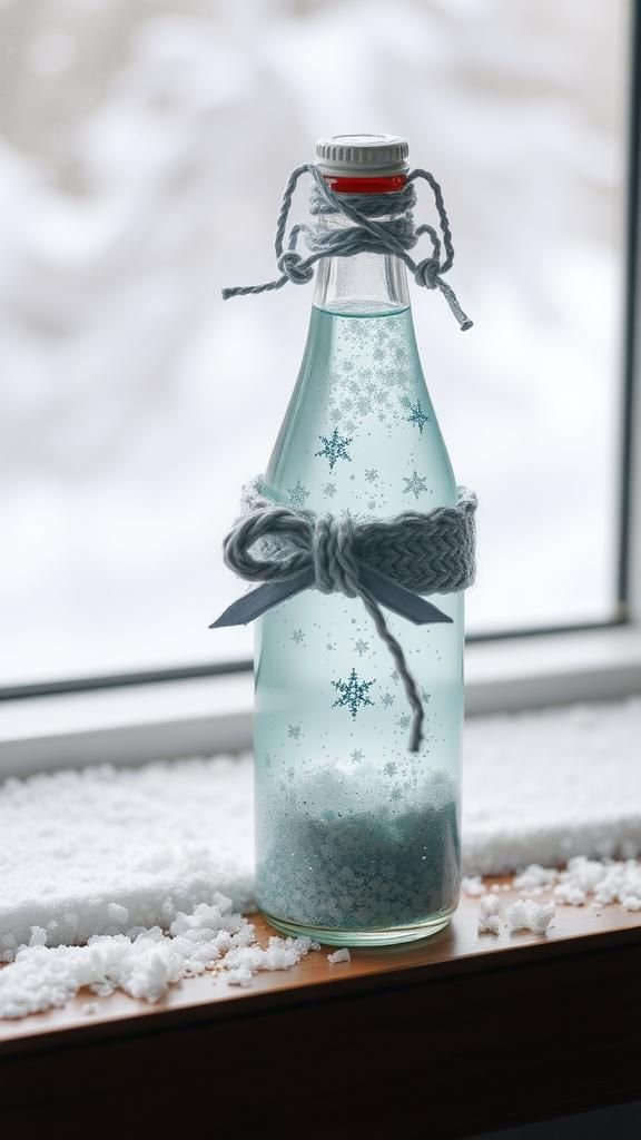 Swirling Snowstorm Winter Sensory Bottle Scene