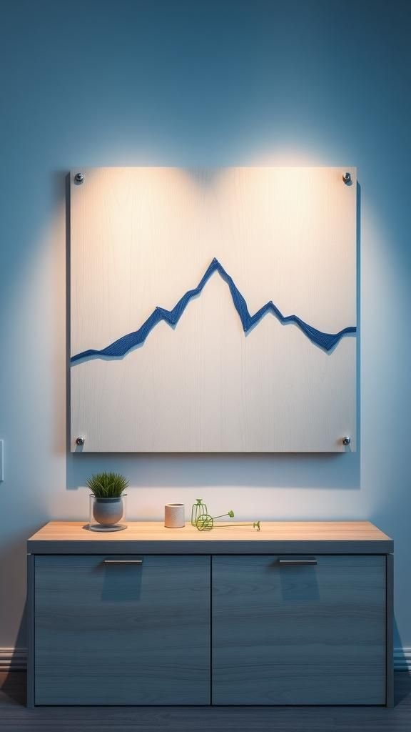 Minimalist Mountain Silhouette at Dusk With Gradient Sky