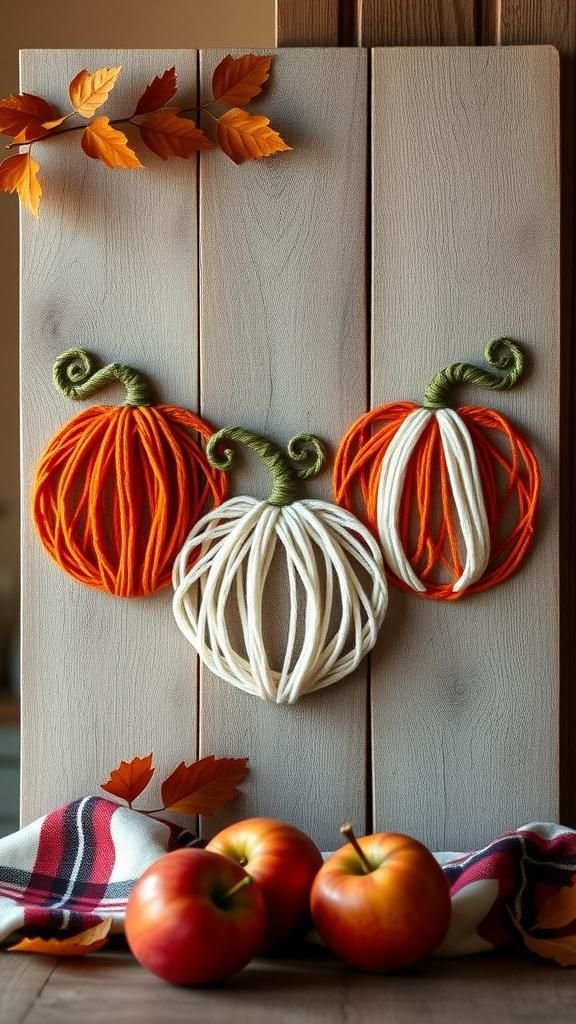 Pumpkin Patch String Art With Farmhouse Autumn Charm