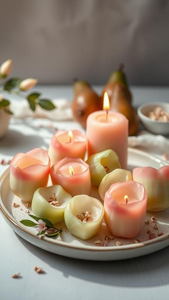 Chandelles Colorées Avec Paillettes Naturelles Et Avocat