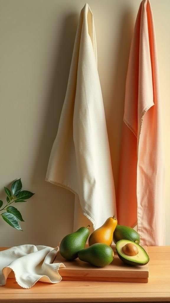 Lin Estival Teinté Avec Coques Et Pulpe D'avocat