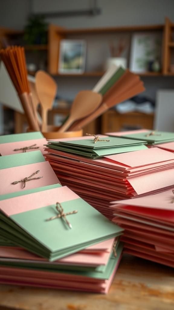 Étiquettes Et Cartes Artisanales Teintes À L'avocat