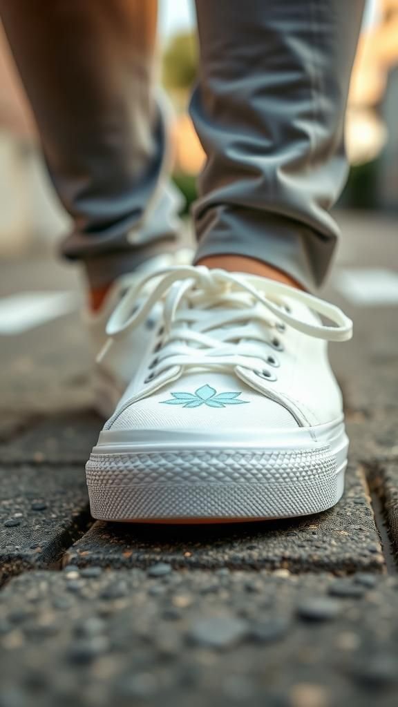 Playful custom shoe decals for canvas sneakers