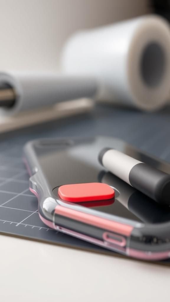 Slim phone case vinyl overlay with color pop