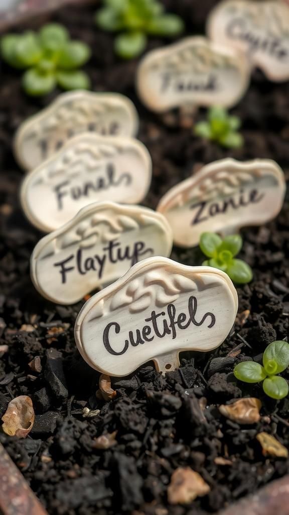 Cuttlefish bone tags for natural texture and charm