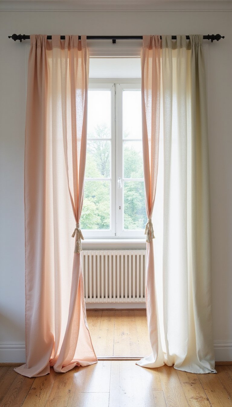 Ribbon Curtain as Room Divider in Pastels