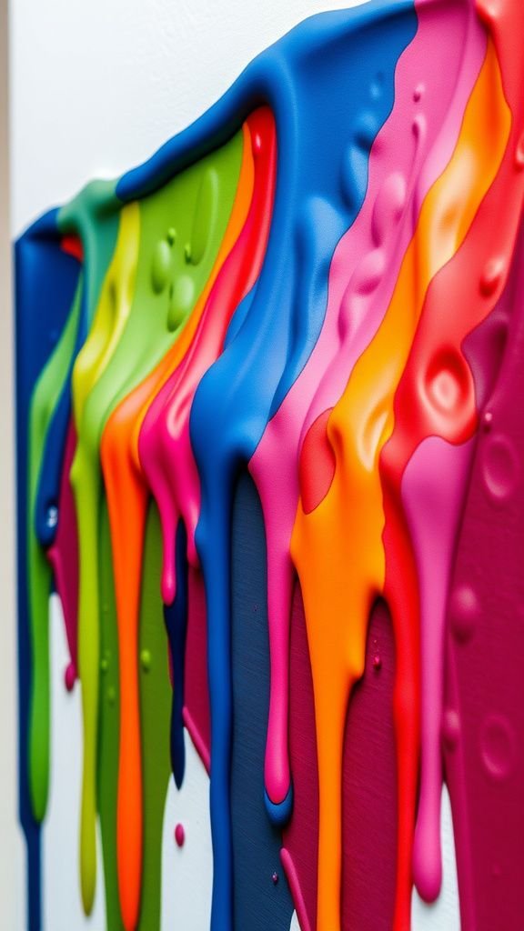 Crayon melt art with a bright stained edge