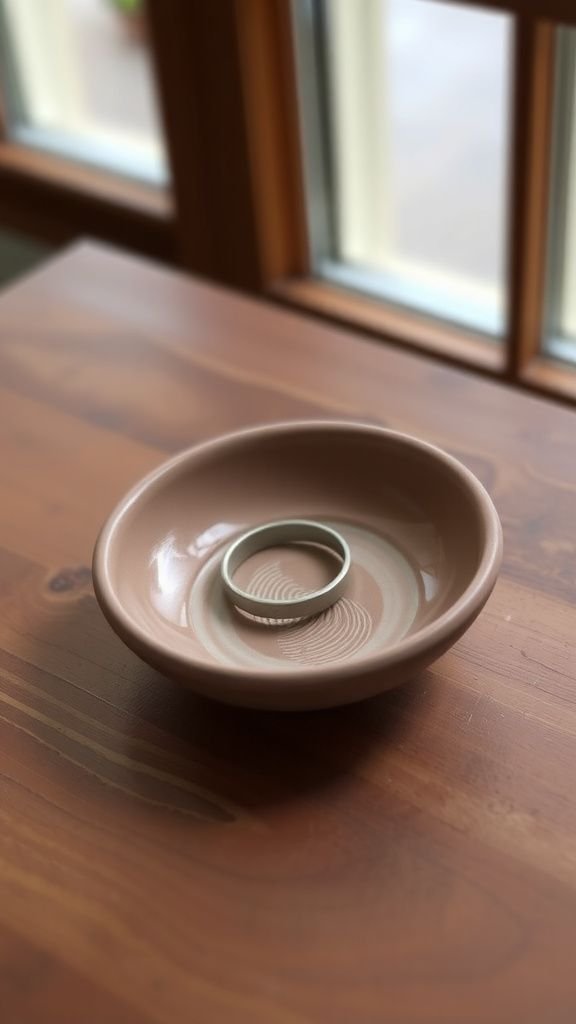 Clay fingerprint dish for tiny treasures