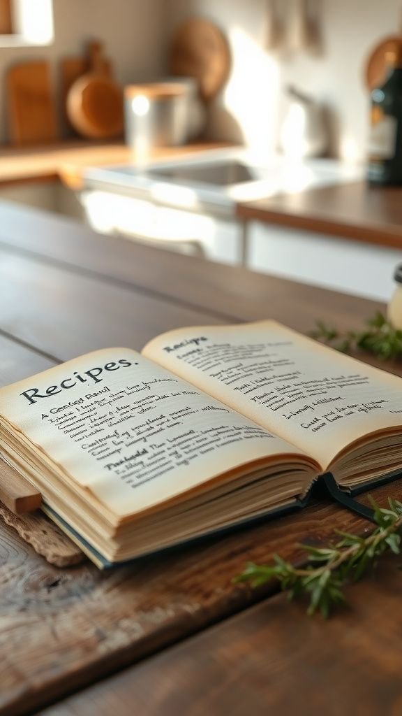 Personalized recipe book of family favorites