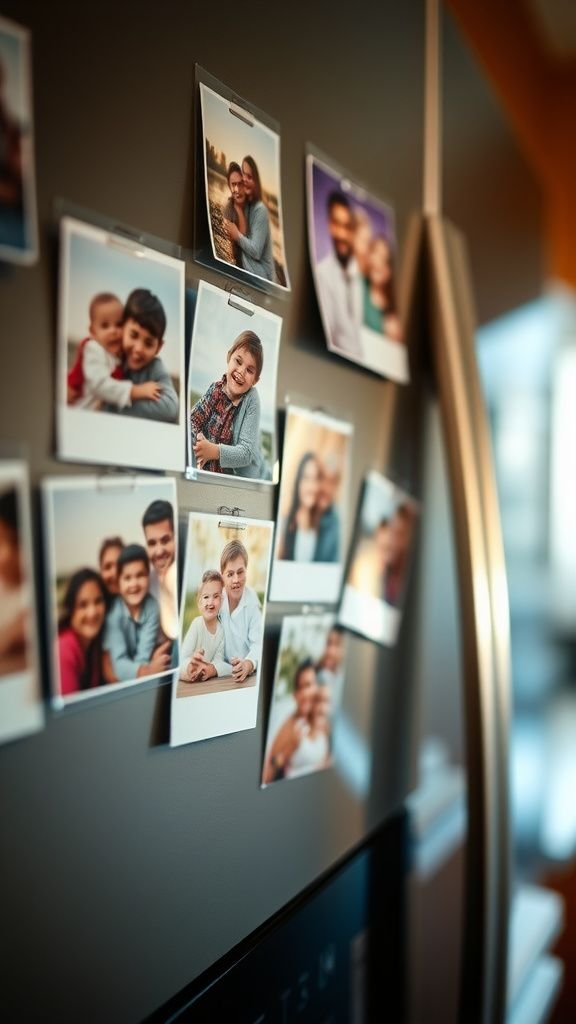 Photo magnet set for kitchen memories