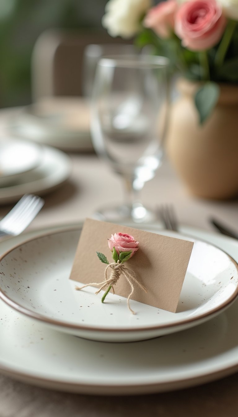 Floral place cards for a cozy dinner party?