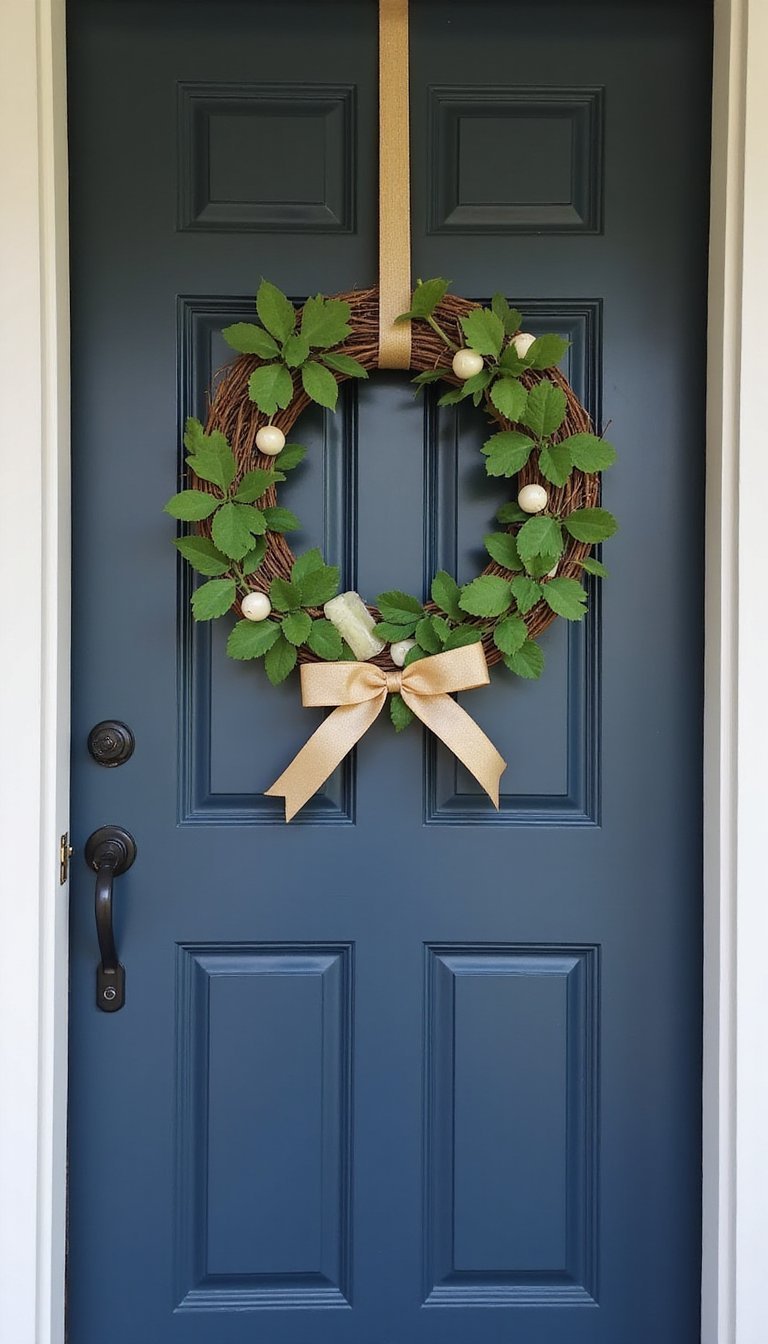 DIY clover wreath with natural twigs