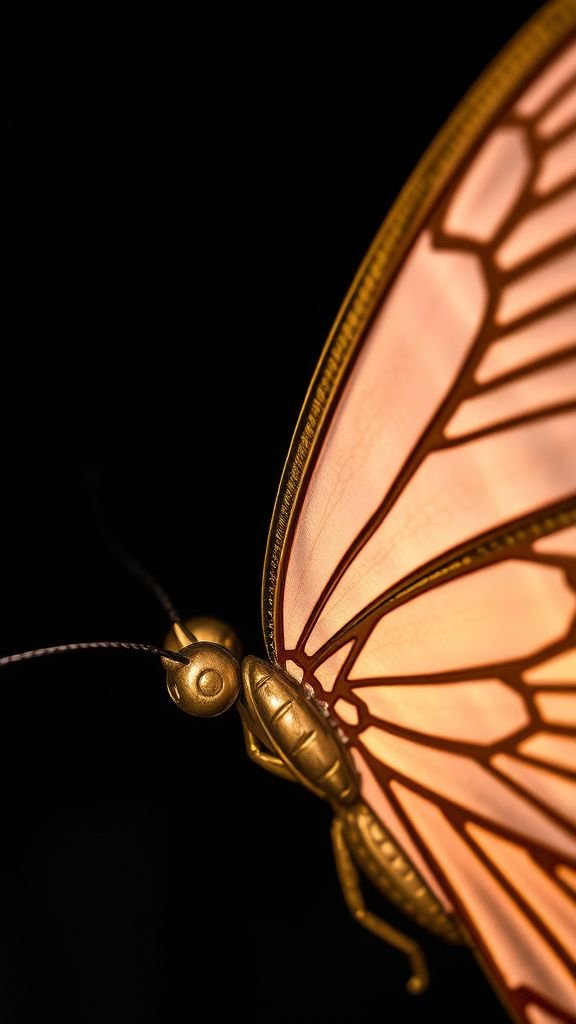 Embossed metallic paper butterflies for shimmer